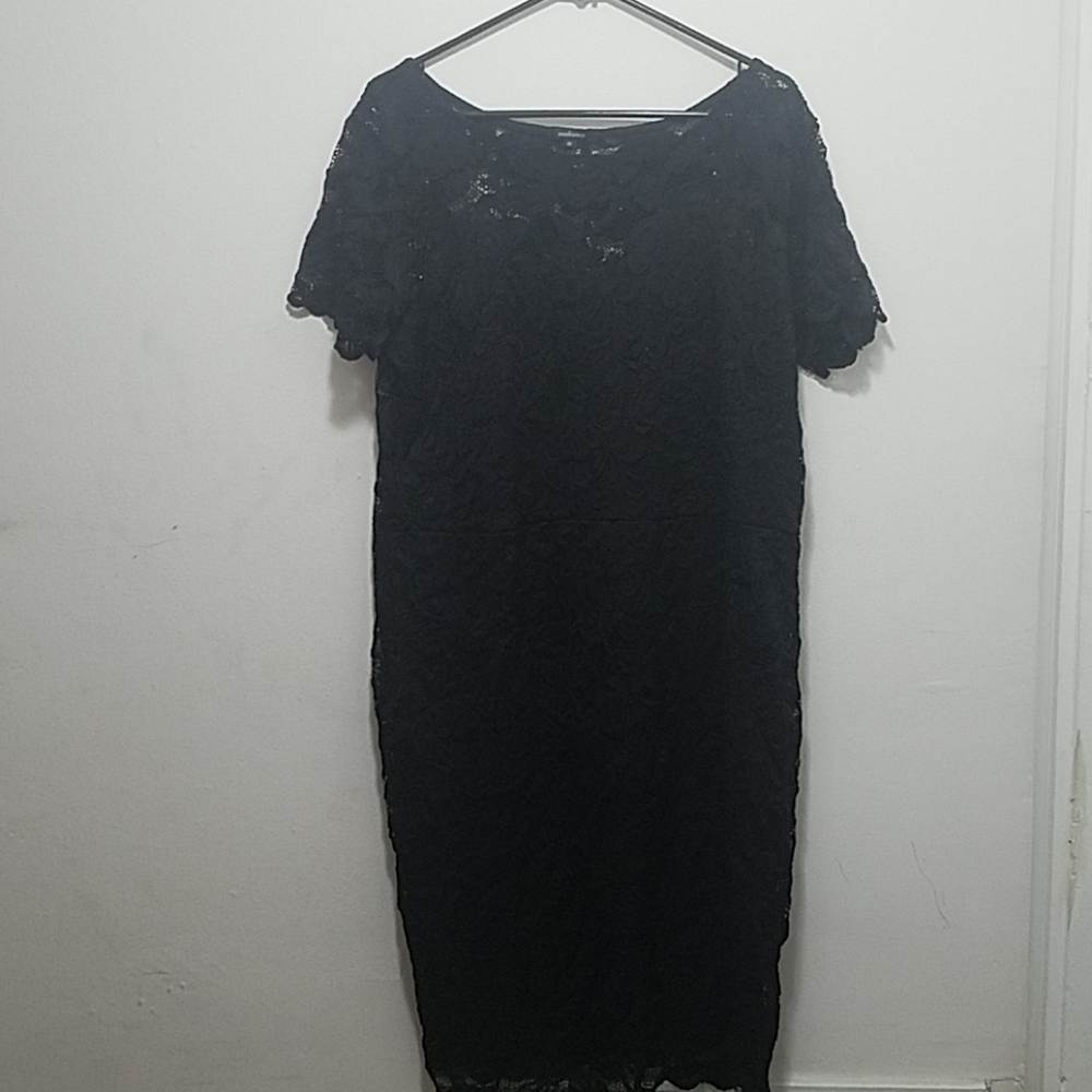 Plus Size see thru lace dress